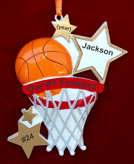 Basketball Christmas Ornament Going for the Dunk Personalized by RussellRhodes.com