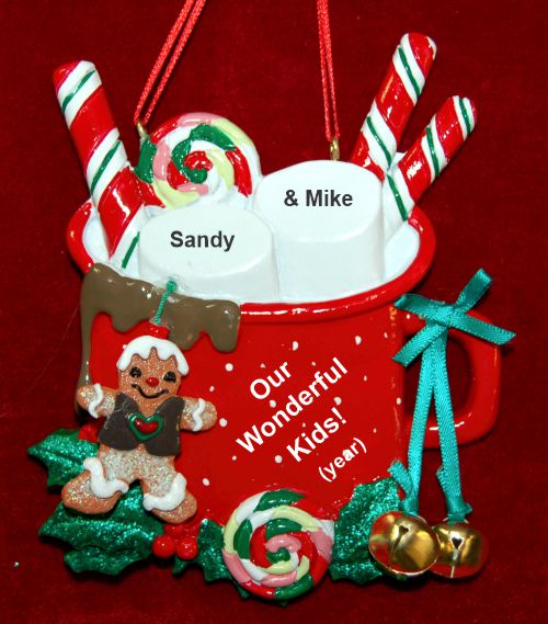 Family Christmas Ornament Cocoa in the Morning Just the 2 Kids Personalized by RussellRhodes.com