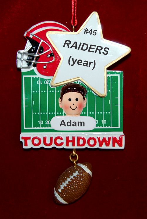 Football Ornament Touchdown! Personalized by RussellRhodes.com