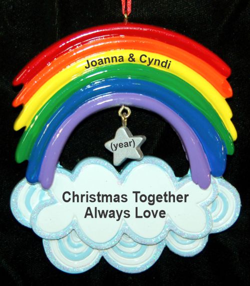 Lesbians In Love Christmas Ornament Personalized by RussellRhodes.com