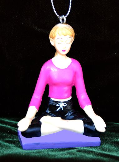 Yoga Christmas Ornament Lotus Pose Personalized by RussellRhodes.com