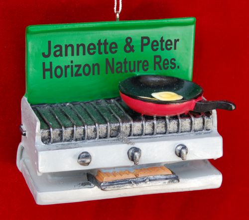 Camping Christmas Ornament Outdoor Stove Personalized by RussellRhodes.com