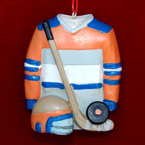 Ready for Hockey Christmas Ornament Personalized by RussellRhodes.com