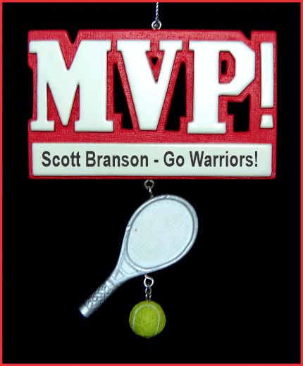 MVP Tennis Christmas Ornament Personalized by RussellRhodes.com