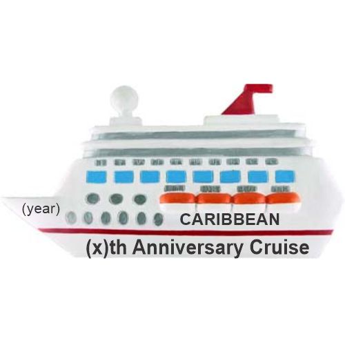 Anniversary Christmas Ornament Cruise Ship Personalized by RussellRhodes.com