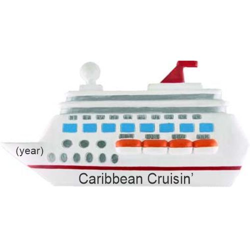 Cruise Ship Christmas Ornament Paradise Bound Personalized by RussellRhodes.com