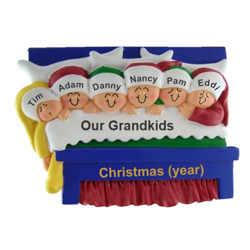 Ornament for Grandparents Christmas Ornament 6 Grandkids Christmas Morning Personalized by RussellRhodes.com