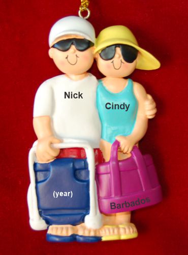 Beach Couples Christmas Ornament Personalized by RussellRhodes.com