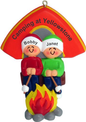 Camping Out Couple Christmas Ornament Personalized by RussellRhodes.com