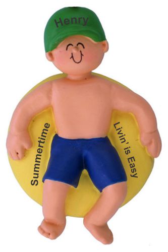 Inner Tube Christmas Ornament Male Personalized by RussellRhodes.com