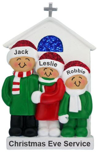 Christian Christmas Ornament Our 3 Kids Personalized by RussellRhodes.com