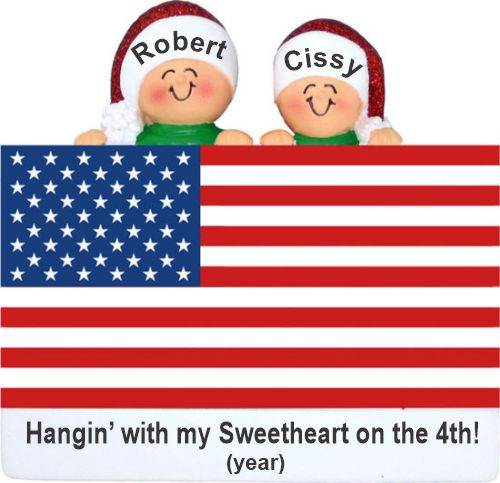 USA Couple Christmas Ornament Personalized by RussellRhodes.com