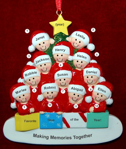 Family Reunion Christmas Ornament All Together for 12 Personalized by RussellRhodes.com