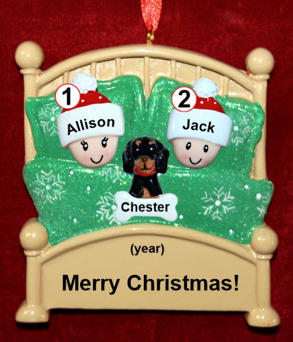 Family Christmas Ornament Cozy & Warm, the 2 Kids with 1 Dog, Cat, Pets Custom Add-ons Personalized by RussellRhodes.com