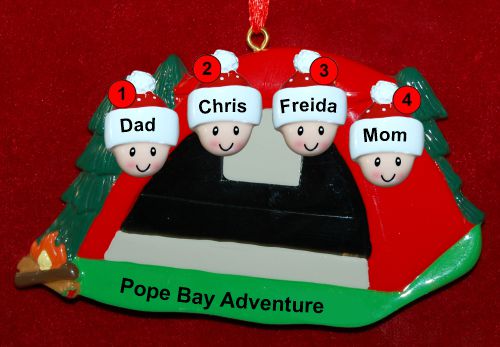 Family Camping Christmas Ornament Adventure Personalized by RussellRhodes.com