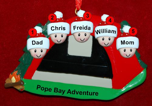 Family Camping Christmas Ornament Adventure Personalized by RussellRhodes.com