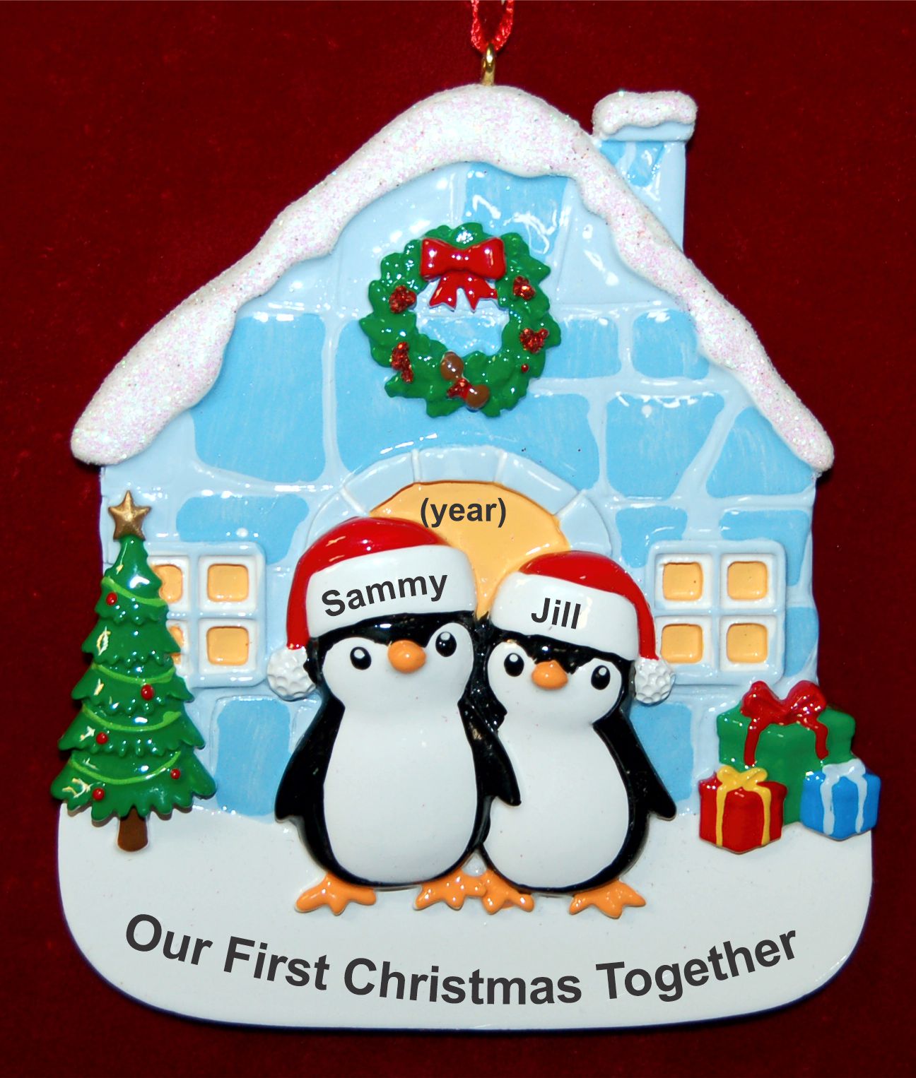 Our First Christmas Together Ornament Personalized FREE at PersonalizedOrnamentsMarket.com by Russell Rhodes