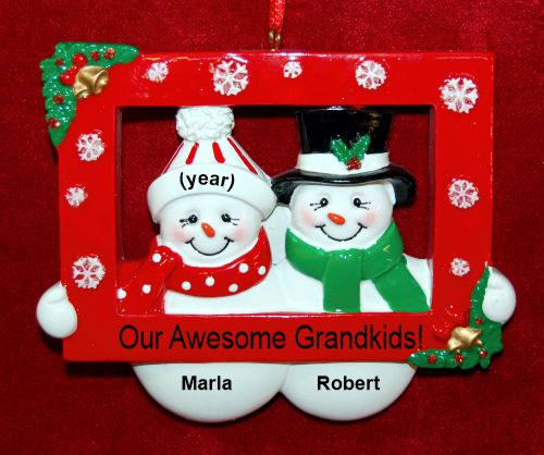 Grandparents Christmas Ornament Perfect Picture 2 Grandkids Personalized by RussellRhodes.com