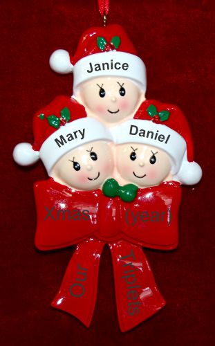 Triplets Christmas Ornament What a Gift! Personalized by RussellRhodes.com