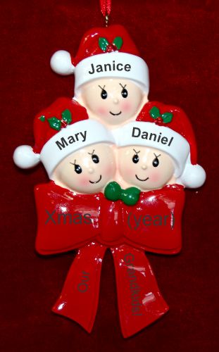 Grandparents Christmas Ornament What a Gift! 3 Grandkids Personalized by RussellRhodes.com