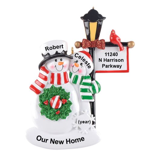 New Home Christmas Ornament by Winter Lamp Light Personalized by RussellRhodes.com