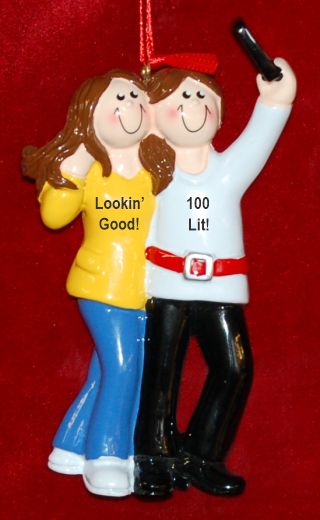 Friends Christmas Ornament Selfie Fun Personalized by RussellRhodes.com