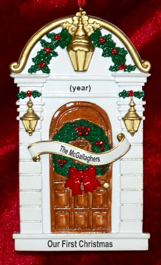 Our 1st Xmas Christmas Ornament Decked Out Doorway Personalized by RussellRhodes.com