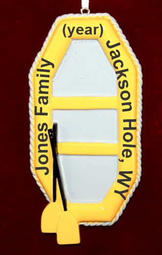 White Water Rafting Christmas Ornament Personalized by RussellRhodes.com