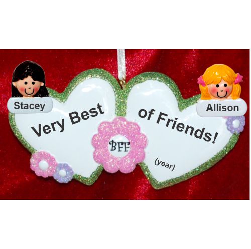 Best Friends Ornament for 2 Girls Personalized by RussellRhodes.com