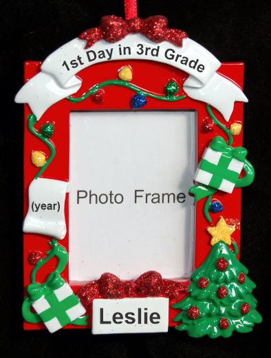 3rd Grade Christmas Ornament Frame Personalized by RussellRhodes.com