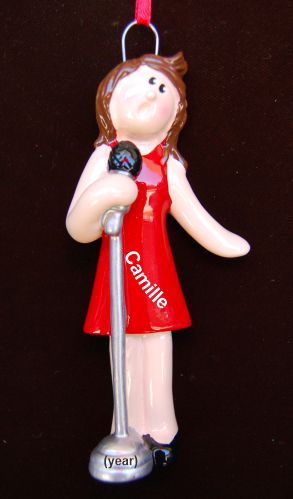 Singing Christmas Ornament Female Personalized by RussellRhodes.com