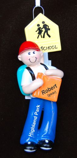 School Christmas Ornament Male Personalized by RussellRhodes.com