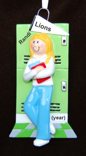 Teen Christmas Ornament Female Blond Personalized by RussellRhodes.com