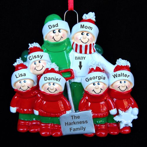 Expecting Christmas Ornament for 7 Outside Together Personalized by RussellRhodes.com