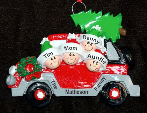 Family Christmas Ornament for 4 Let's Get the Tree Personalized by RussellRhodes.com