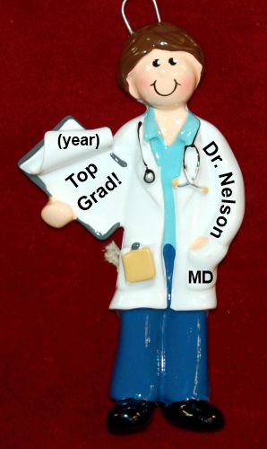 Medical Graduation Christmas Ornament Female Personalized by RussellRhodes.com