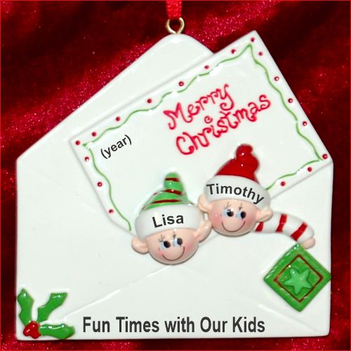 Personalized Family Christmas Ornament Greetings Just the Kids 2 Personalized by RussellRhodes.com