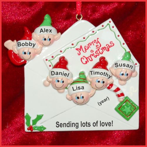 Seasons Greetings Grandparents Christmas Ornament 6 Grandkids Personalized by RussellRhodes.com