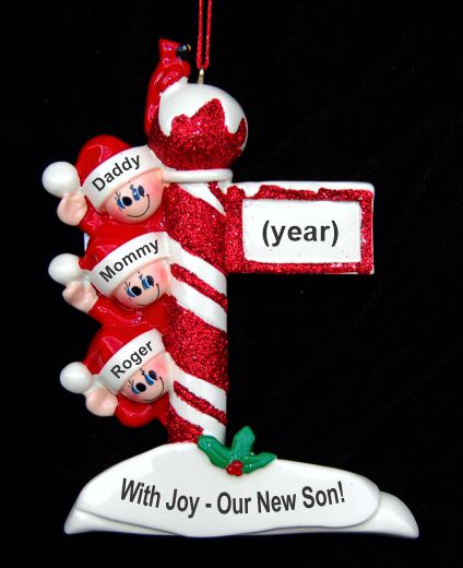 Adoption Christmas Ornament North Pole Son Personalized by RussellRhodes.com