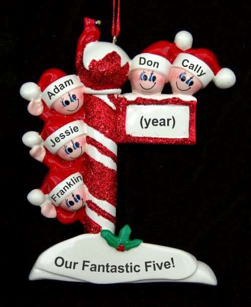 Family Christmas Ornament Just the Kids 5 Personalized by RussellRhodes.com