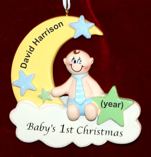 Baby Christmas Ornament Sweet Boy Personalized by RussellRhodes.com