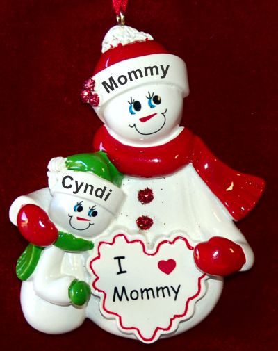 Single Mom Christmas Ornament Let It Snow 1 Child Personalized by RussellRhodes.com