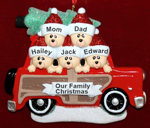 Family Christmas Ornament Woody for 5 Personalized by RussellRhodes.com