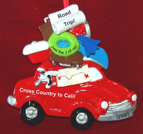 Road Trip Christmas Ornament Personalized FREE at PersonalizedOrnamentsMarket.com by Russell Rhodes