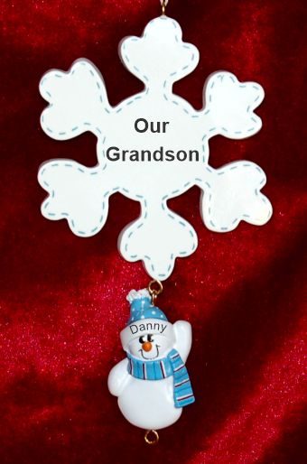 Grandparents Christmas Ornament Snowflake 1 Grandchild Personalized by RussellRhodes.com