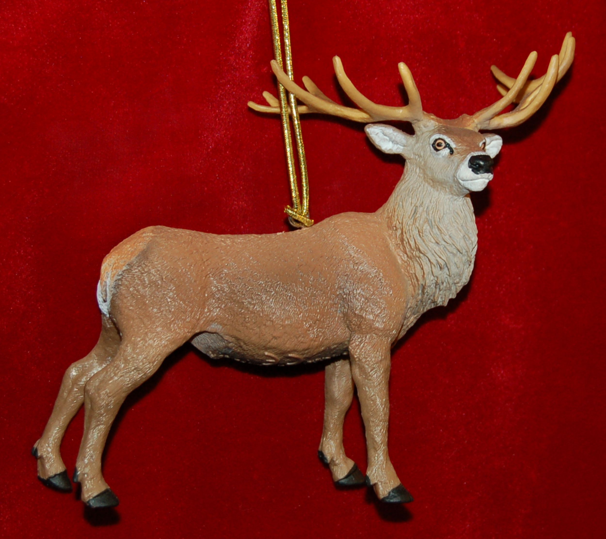 Red Deer Christmas Ornament Personalized by RussellRhodes.com