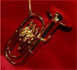Tuba Christmas Ornament Personalized FREE at PersonalizedOrnamentsMarket.com by Russell Rhodes