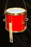 Red Marching Drum Band Christmas Ornament Personalized FREE at PersonalizedOrnamentsMarket.com by Russell Rhodes