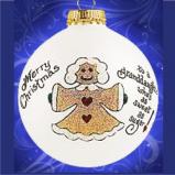 My Sweet Granddaughter Glass Christmas Ornament Personalized FREE at PersonalizedOrnamentsMarket.com by Russell Rhodes