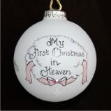 Baby Girl Memorial Christmas Ornament Personalized FREE at PersonalizedOrnamentsMarket.com by Russell Rhodes